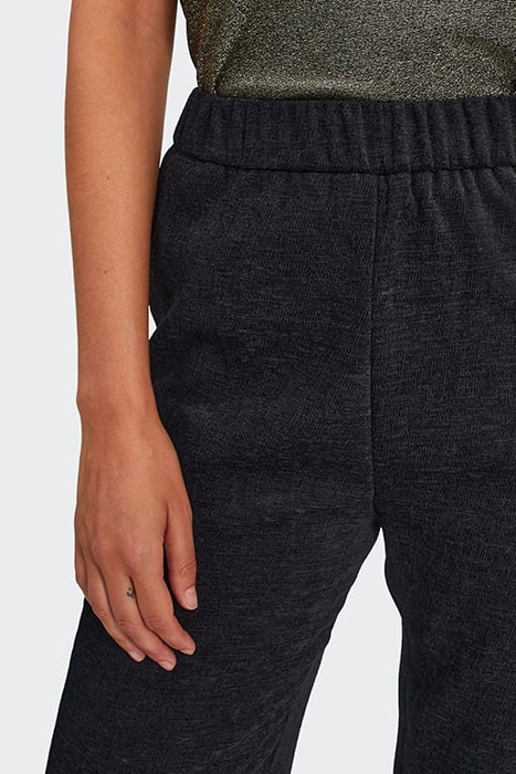 BLACK VELVET WIDE-LEG TROUSERS 6