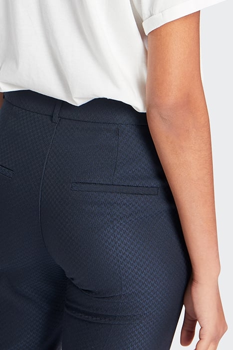 NAVY JACQUARD HOUNDSTOOTH TROUSERS 6
