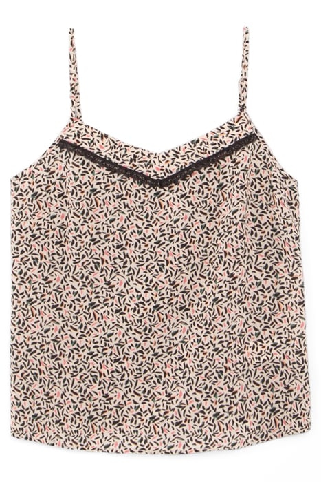 OFF-WHITE LEAF PRINT LINGERIE-STYLE TOP 1