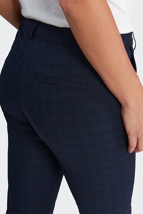 NAVY CHECK SUIT TROUSERS 3