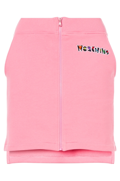 GEOMETRIC LOGO FLEECE MINISKIRT PINK 3