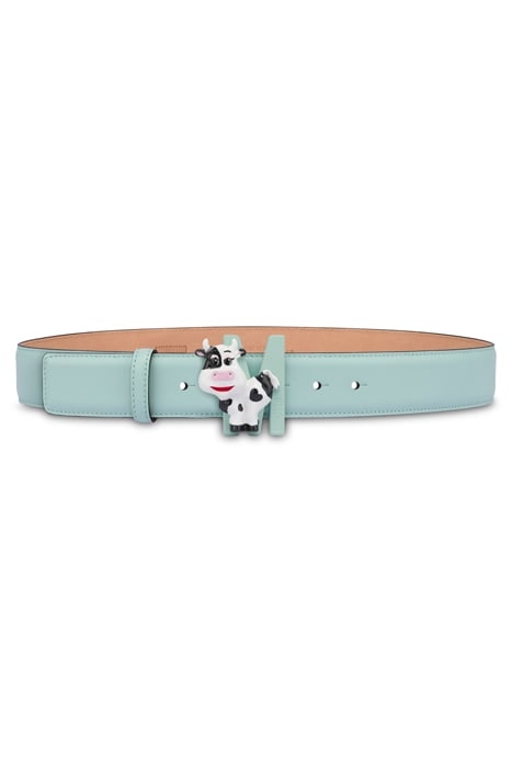 M BABY COW CALFSKIN BELT BLUE 2