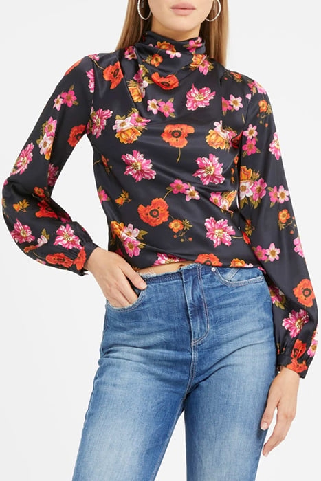 LS GUDULE TOP FLORAL BLACK GROUND 1