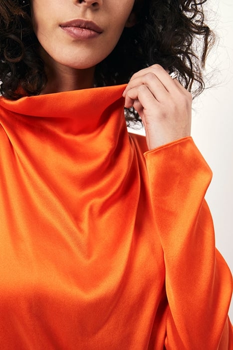 IPSUM SILK DRAPEY TOP SIGNAL ORANGE 4