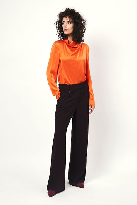 IPSUM SILK DRAPEY TOP SIGNAL ORANGE 1