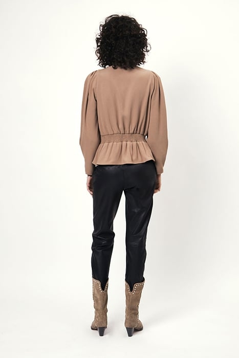 SAWYER PEPLUM TOP PURE TAUPE 2