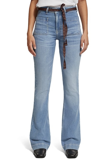 THE CHARM FLARED JEANS WITH PATCH POCKETS — STILL WATERS 1