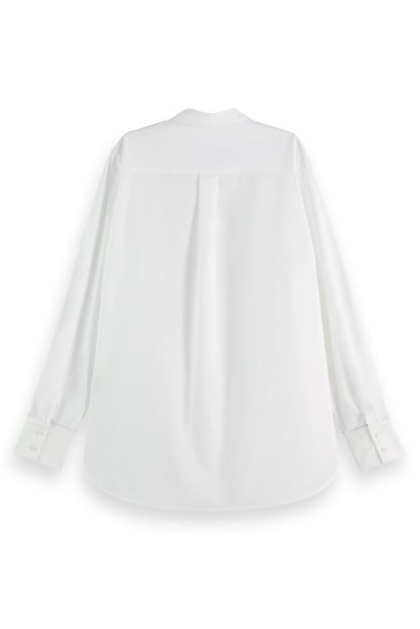 COLLARLESS RELAXED FIT SHIRT WHITE 2