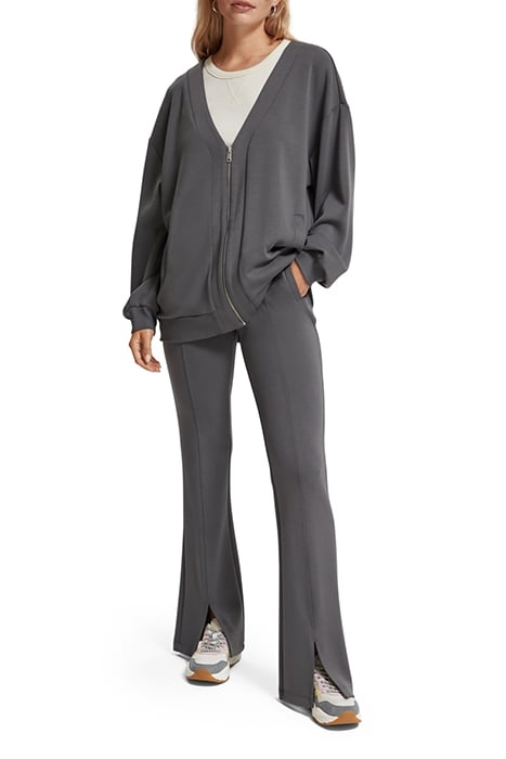 OVERSIZED JERSEY BOMBER JACKET DARK GREY 3