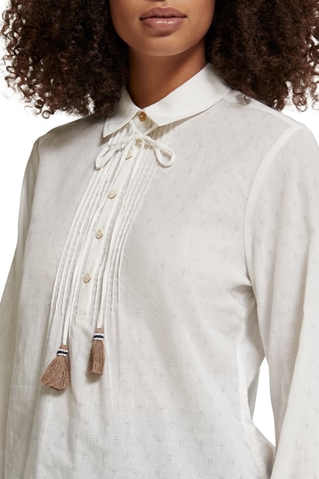 PIN TUCK BIB TOP WHITE 6