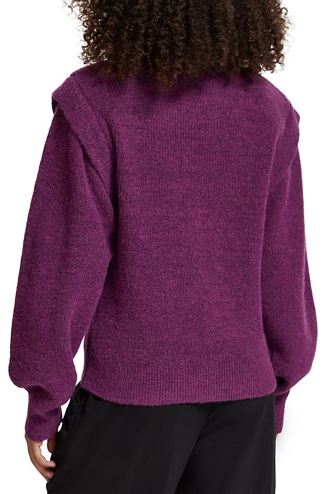 SHOULDER DETAIL CREW NECK PULLOVER BOYSENBERRY 2