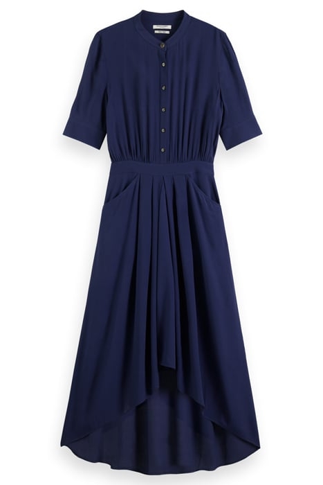 HIGH LOW HEM MIDI DRESS NAVY BLUE 3
