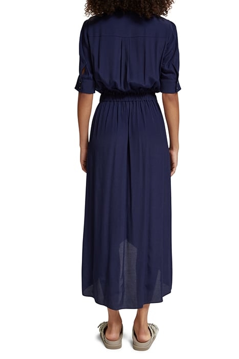 HIGH LOW HEM MIDI DRESS NAVY BLUE 2