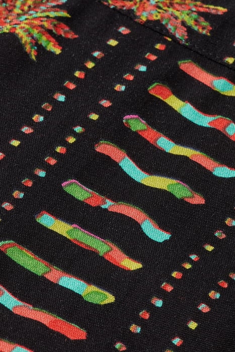 ALLOVER PRINTED VISCOSE SHORT PALM MULTI AOP 3