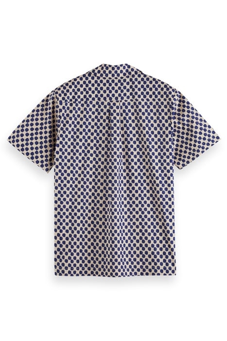 PRINTED SHORT SLEEVE SHIRT POLKA NAVY BLUE 2