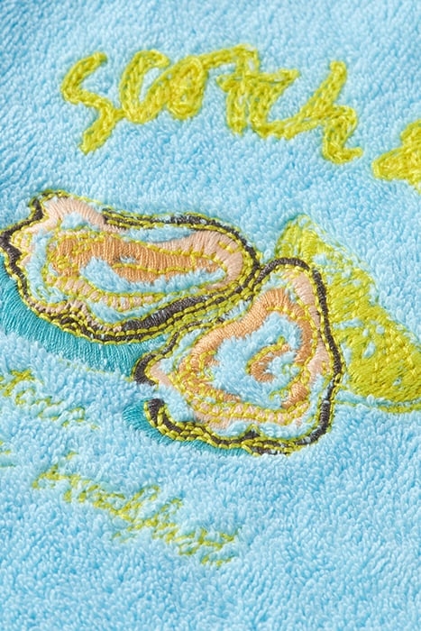 SOLID TOWELLING SHIRT WASHED NEON BLUE 8