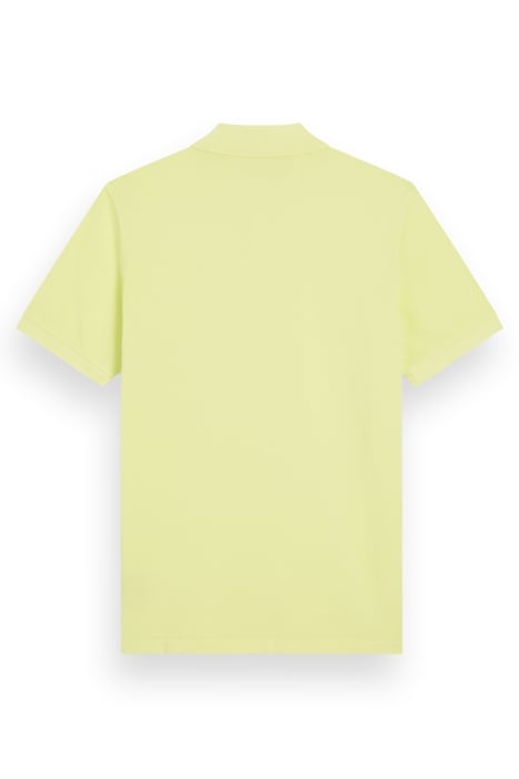 GARMENT DYED PIQUE POLO WASHED NEON YELLOW 2