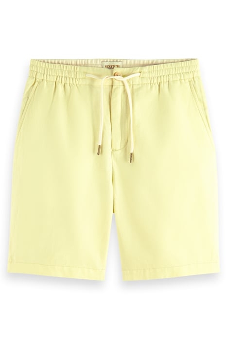 FAVE- COTTON/LINEN TWILL BERMU WASHED NEON YELLOW 4
