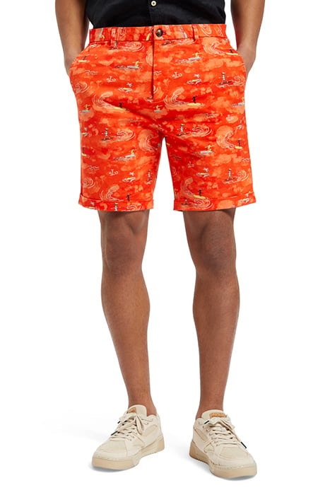 STUART- PRINTED STRETCH-COTTON SURFER BOAT RED AOP 1