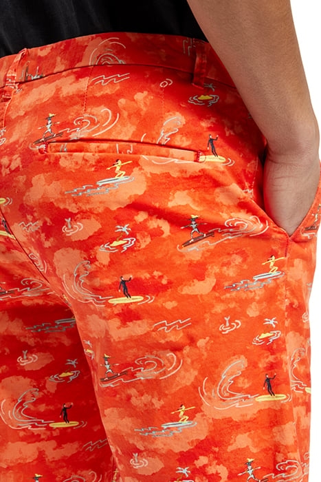 STUART- PRINTED STRETCH-COTTON SURFER BOAT RED AOP 7