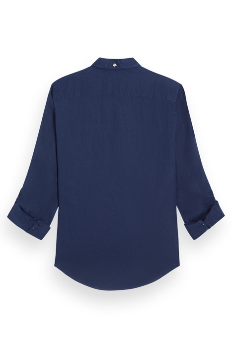 LINEN SHIRT WITH ROLL-UP NAVY 5