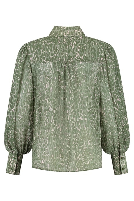 RIVER PRINTED BLOUSE DARK OLIVE 2
