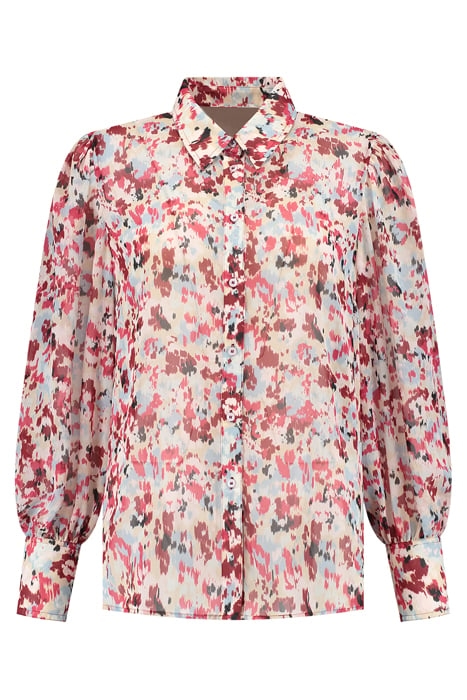 RIVER PRINTED BLOUSE RASPBERRY 1