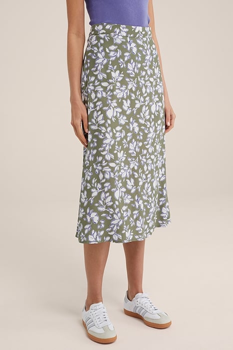 SKIRT MEDIUM LENGTH OLIVE GREEN 1