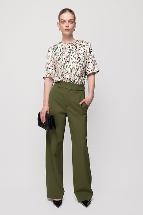 DRAPE NECK SHOULDER PAD BEIGE/MOS 2