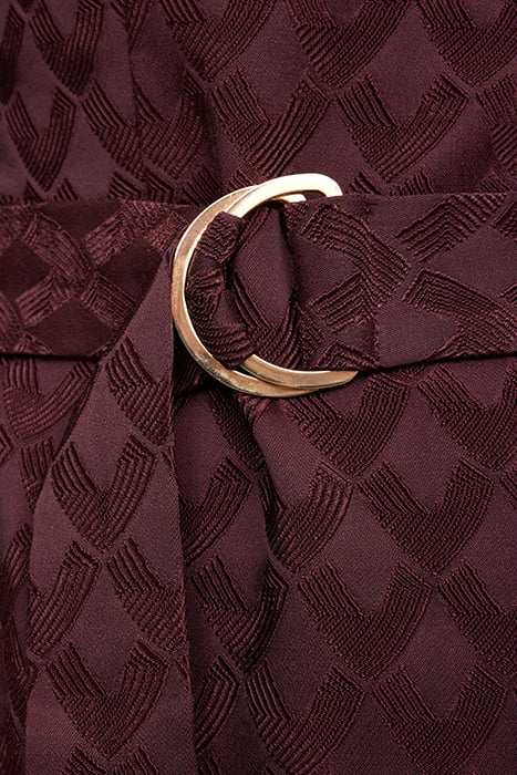 V JACQUARD DRESS BROWN SYRAH 5