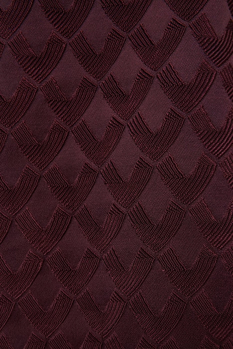 V JACQUARD DRESS BROWN SYRAH 6