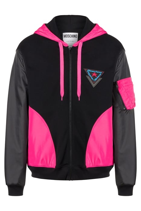 MOSCHINO HYPER SPACE COTTON SWEATSHIRT BLACK 3