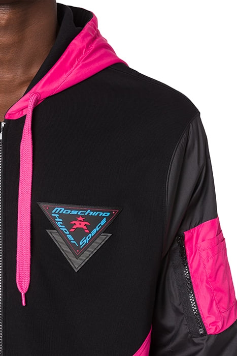 MOSCHINO HYPER SPACE COTTON SWEATSHIRT BLACK 4