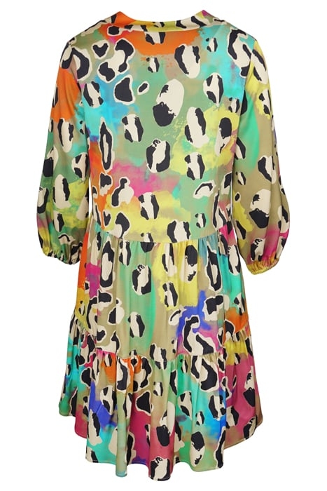 DRESS SAN RAFAEL SHORT COLORFUL LEOPARD MULTICOLOR 2