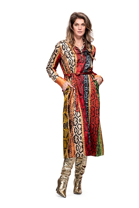 DRESS TURIN LONG SNAKE COLORFUL MULTICOLOR 1