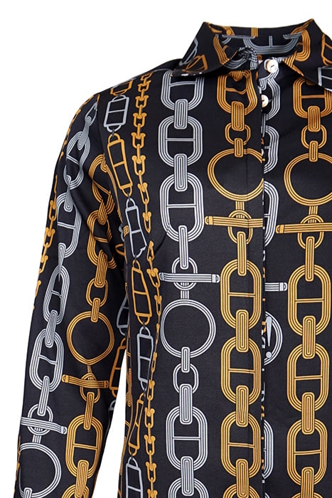 BLOUSE SAINT-DENIS BLACK CHAINS BLACK, YELLOW 2