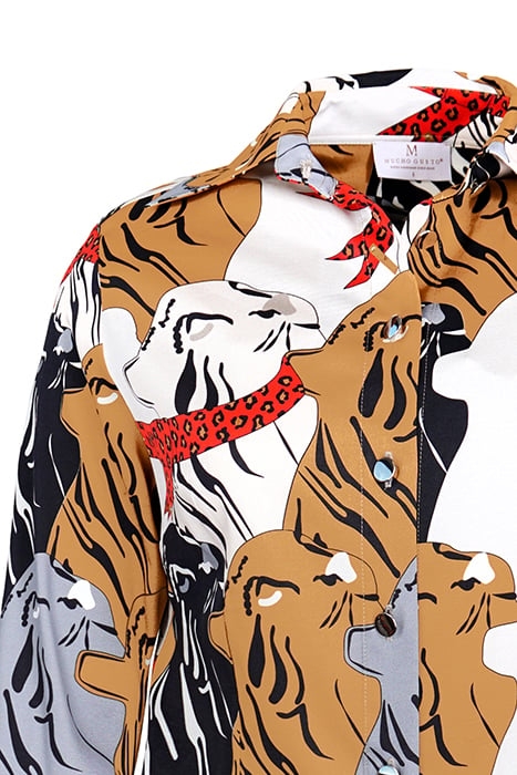 BLOUSE FRANCIS BAY LEOPARDS CAMEL, ECRU 3