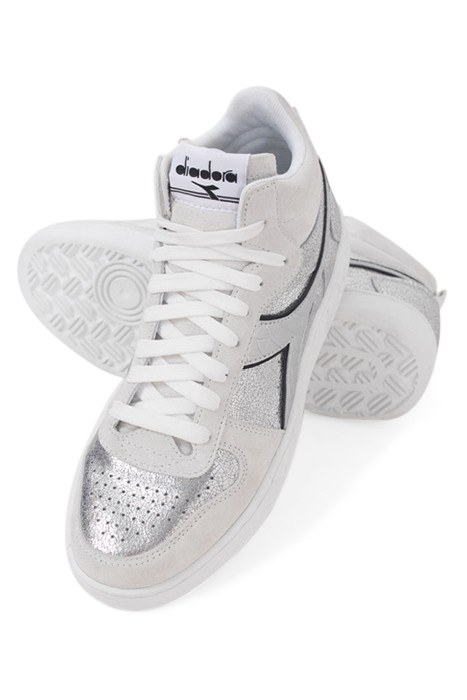 SILVER LEATHER IKKS X DIADORA TRAINERS SILVER 4