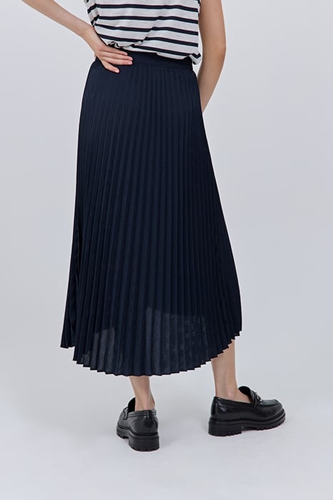 NAVY SKULL MOTIF JACQUARD PLEATED SKIRT NAVY 2