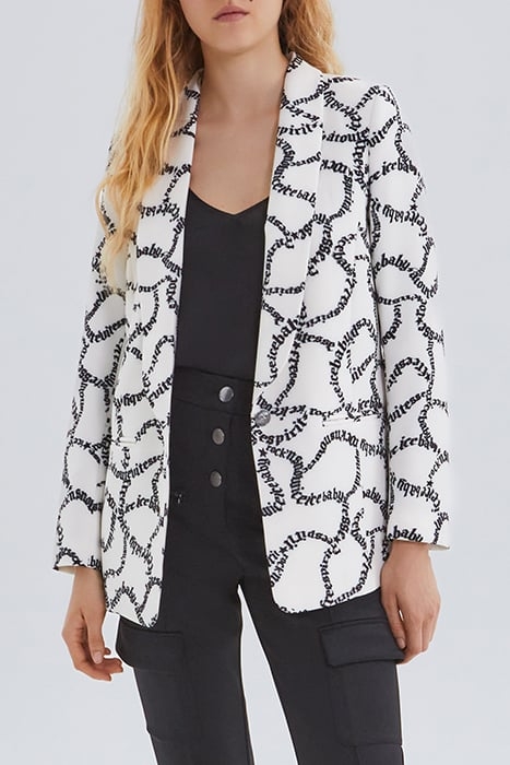 OFF-WHITE SUIT JACKET WITH LETTER PRINT OFF-WHITE 1