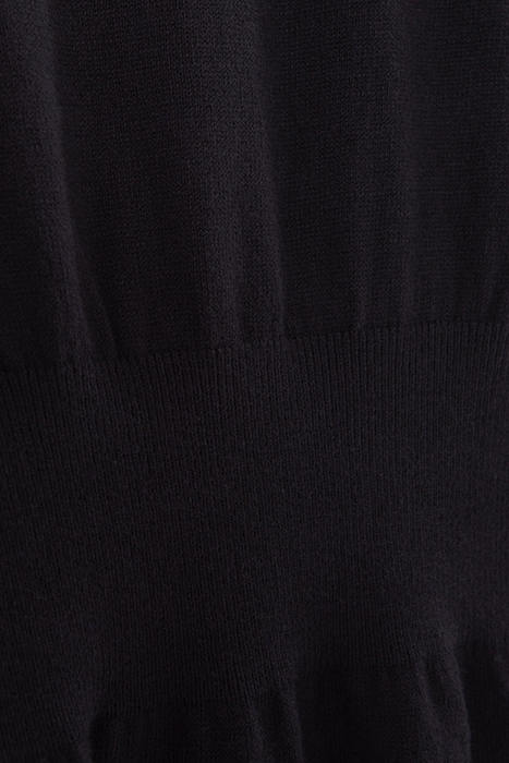 BLACK SWEATER DRESS WITH DIAMANTE BUTTONS BLACK 7