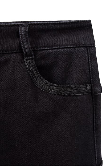 WOMEN’ BLACK COSY FLEECE SCULPT UP 7/8 SLIM JEANS BLACK 6