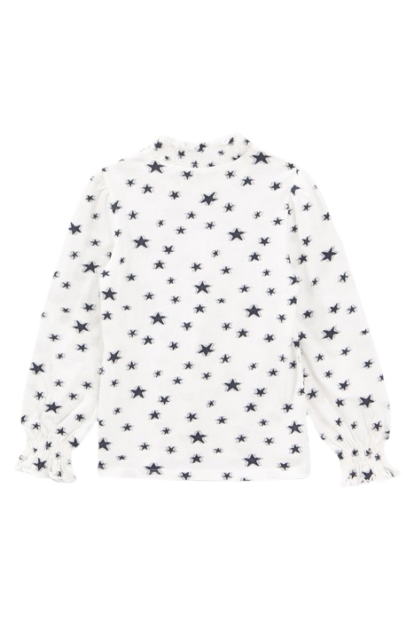 GIRLS’ OFF-WHITE T-SHIRT WITH ALL-OVER STAR JACQUARD OFF-WHI 2