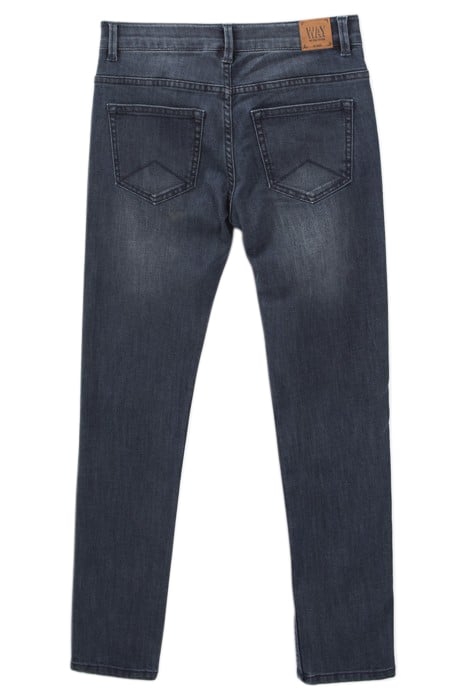 BOYS’ BLUE SLIM JEANS WITH PLACED DISTRESSING BLUE 2