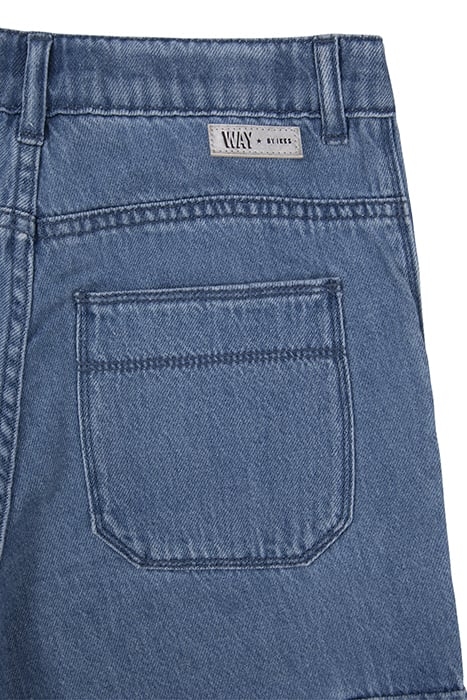 GIRLS’ BLUE COMBAT EXTRA WIDE LEG JEANS BLUE 4