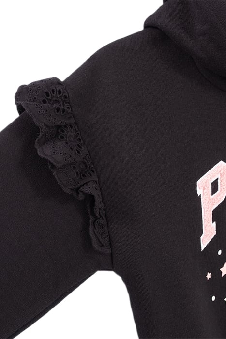 GIRLS’ BLACK PRINCESS PEACH HOODIE WITH PEACH IMAGE BLACK 5