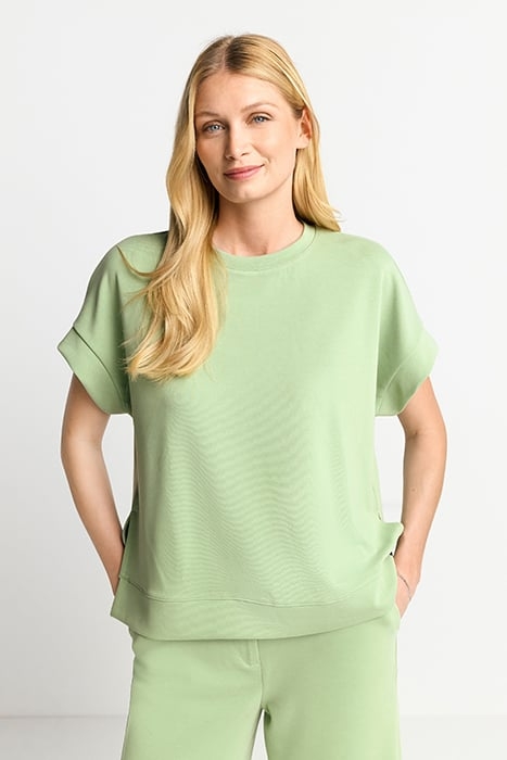 TENCEL PEACHED SHIRT MATCHA 1