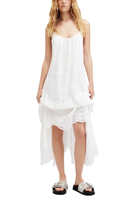 AREENA EMB DRESS OPTIC WHITE 6