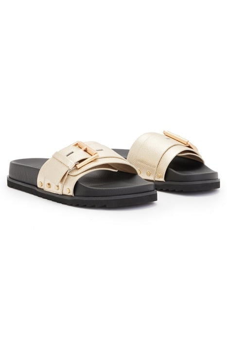 ELLIE STUD SLIDER METALLIC GOLD 2