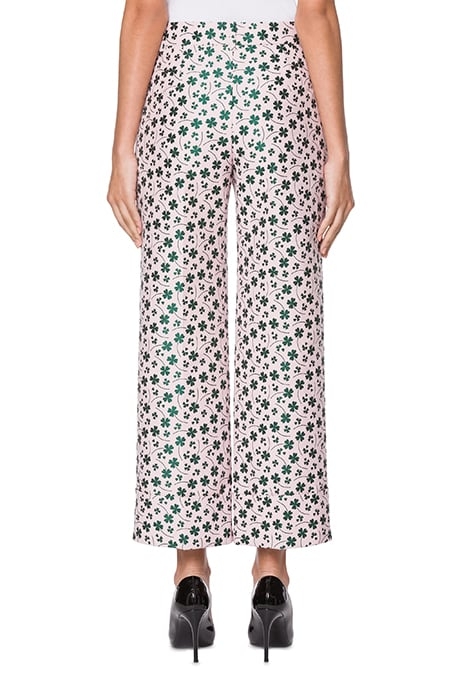 FOUR LEAF CLOVER JACQUARD TROUSERS PINK 2